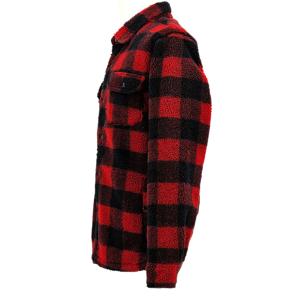 Levi’s Sherpa Trucker Jacket Men L Buffalo Plaid Ranch Americana Hunting - Picture 4 of 12
